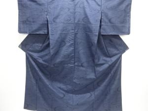 唐草模様織り出し手織り紬着物